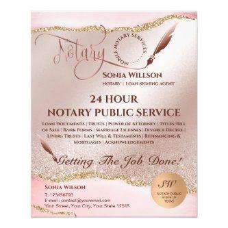Mobile Notary & Loan Signing Agent Pink Agate Flye Flyer