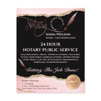 Mobile Notary & Loan Signing Agent Pink Agate Flye Flyer