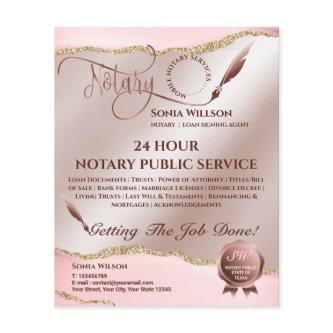 Mobile Notary & Loan Signing Agent Pink Agate Flye Flyer