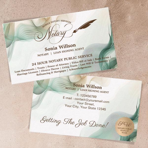 Mobile Notary & Loan Signing Agent Sage Green