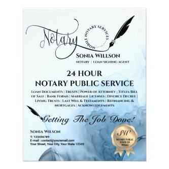 Mobile Notary & Loan Signing Agent Teal Agate  Fly Flyer