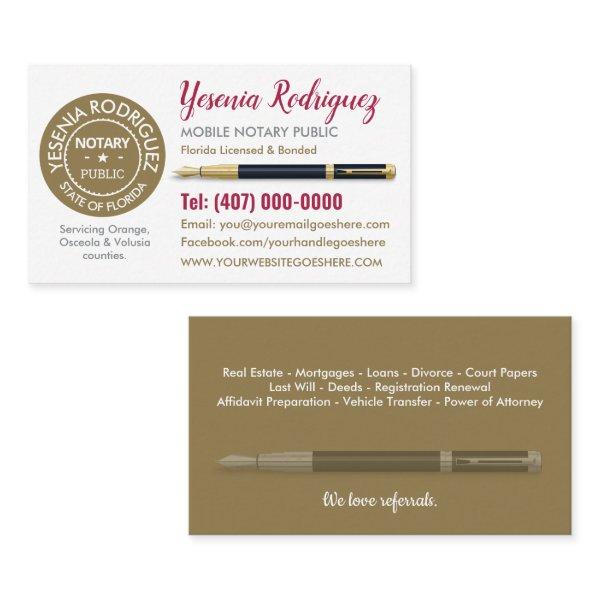 Mobile Notary Public Customizable