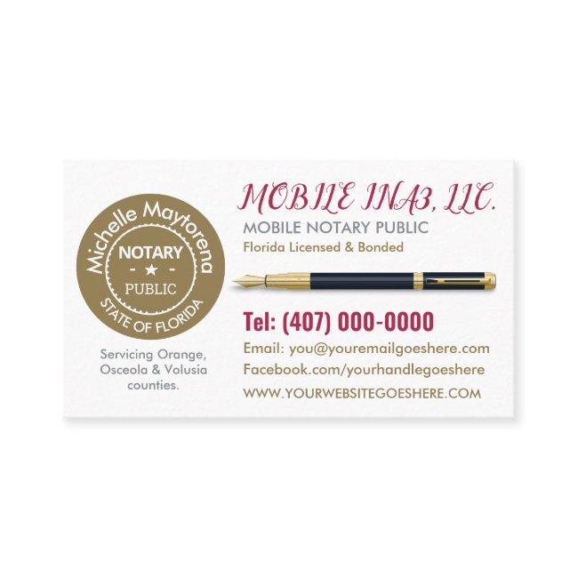 Mobile Notary Public Customizable