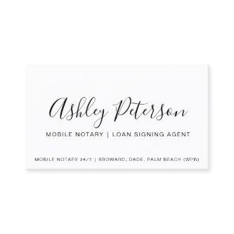 Mobile Notary public elegant typography minimalist