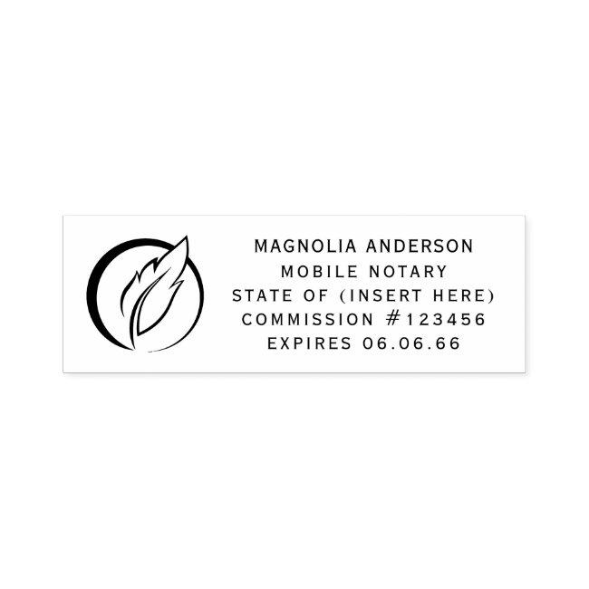 Mobile Notary Public | Self Inking Rubber Stamp