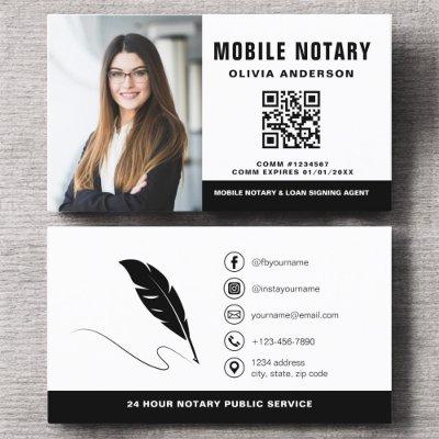 Mobile Notary QR Code Signing Agent Photo