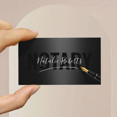 Mobile Notary Service Signature Black & Rose Gold