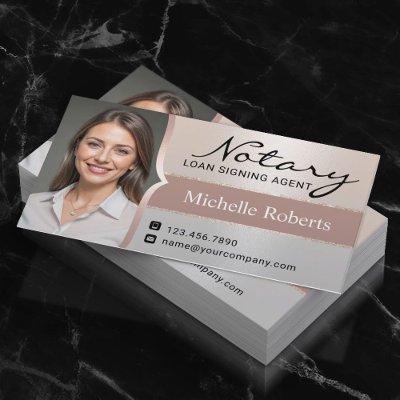 Mobile Notary Signing Agent Elegant Silver Photo