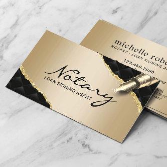 Mobile Notary Signing Agent Luxury Black & Gold
