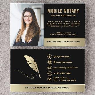 Mobile Notary Signing Agent Photo Black & Gold