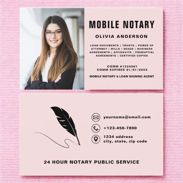 Mobile Notary Signing Agent Photo Blush Pink