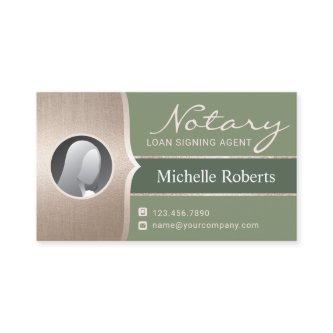 Mobile Notary Signing Agent Sage Green & Gold