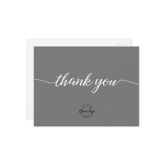 Mod Grey Customer Appreciation Business template Postcard