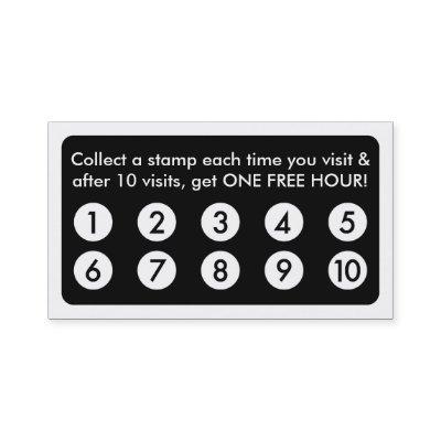 mod POOL HALL loyalty card