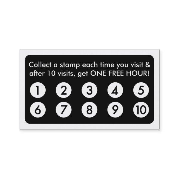 mod POOL HALL loyalty card