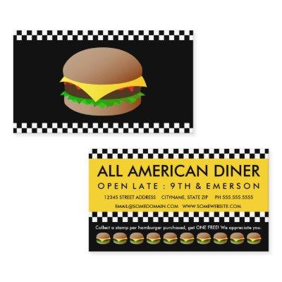 model hamburgers punch card