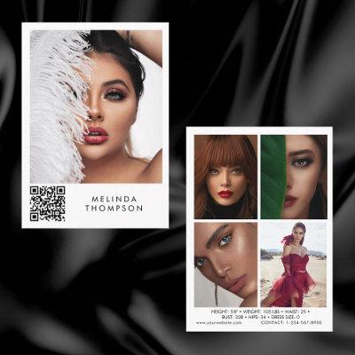 Modeling Comp Card 5 Photo QR Code Card