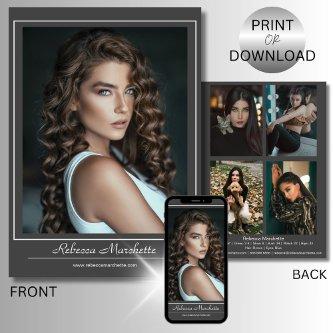 Modeling Photo Card Print Download | 5 Photos ZED