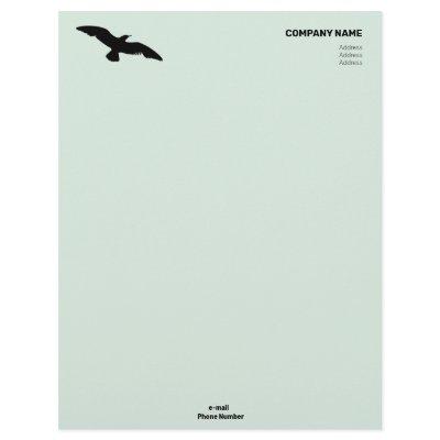 Moderate Monochrome Flat Flying Bird Letterhead