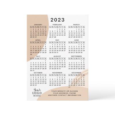 Modern 2023 Calendar Full Year Minimal Abstract Program