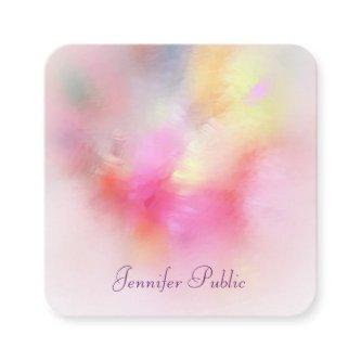 Modern Abstract Art Colorful Elegant Template Square