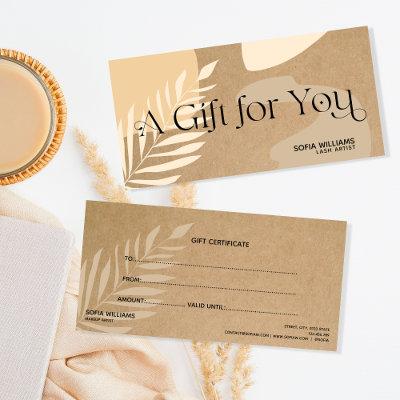 Modern abstract Certificate Gift Card