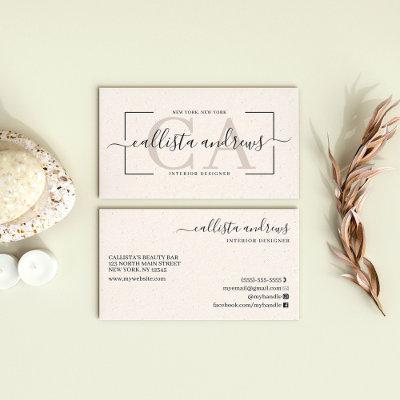 Modern Abstract Cream Earth Tone Signature Script