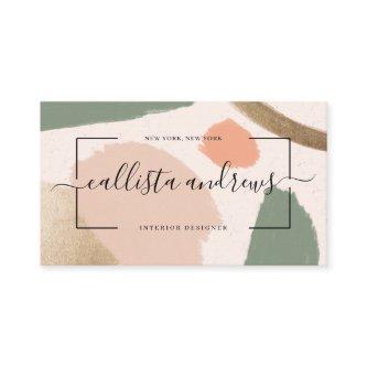 Modern Abstract Earth Tones Gold Signature Script