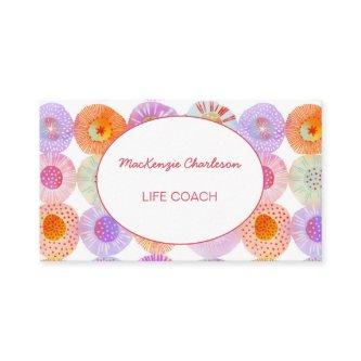 Modern Abstract Geometric Watercolor Circles Busin