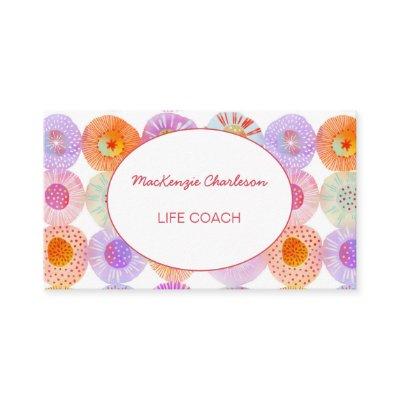 Modern Abstract Geometric Watercolor Circles Busin
