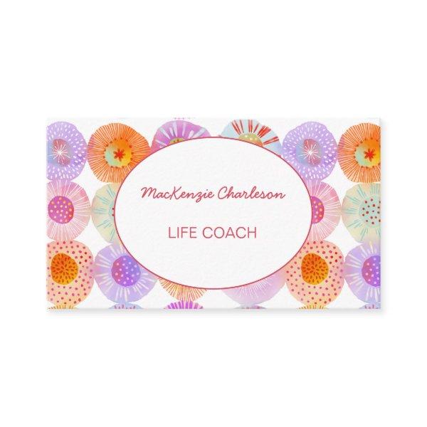 Modern Abstract Geometric Watercolor Circles Busin
