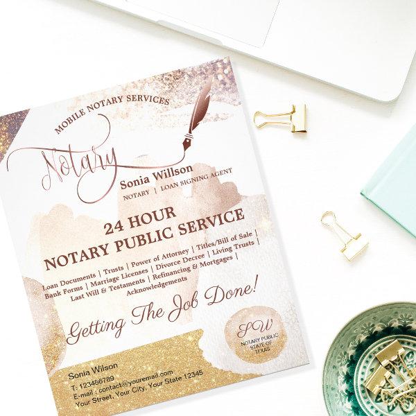 Modern Abstract Mobile Notary & Loan Signing  Flyer