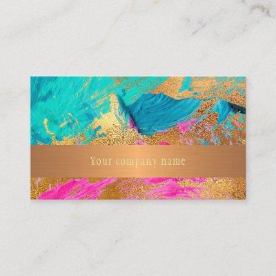 Modern abstract painting copper gold company name