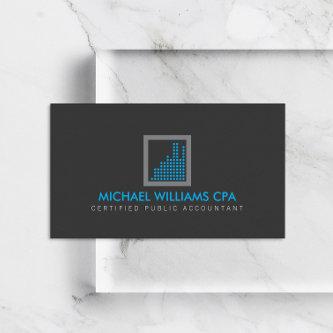 Modern Accountant, Financial Logo Blue/Dark Gray