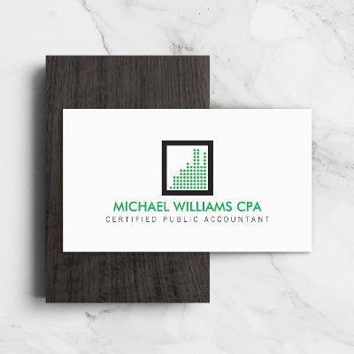 Modern Accountant, Financial Logo in Green