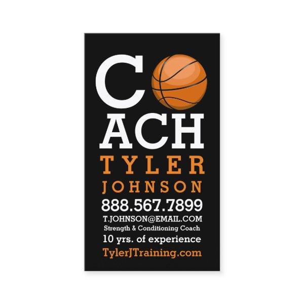 Modern and Bold Basketball Coach