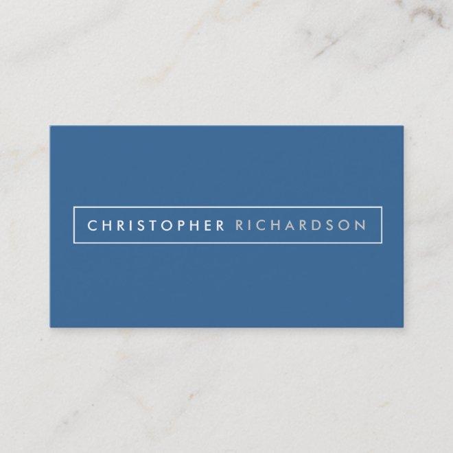 MODERN and MINIMAL Boxed Name Logo on Blue