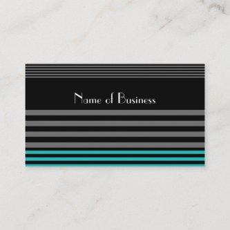 Modern and Preppy Black With Teal Stripes