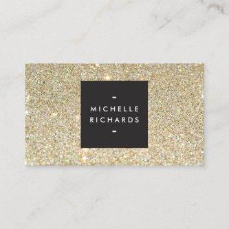 MODERN and SIMPLE BLACK BOX on GOLD GLITTER