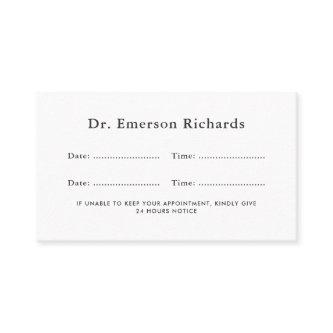 Modern any color custom name logo appointment card