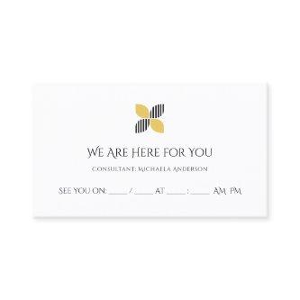 Modern Appointment Reminder Chic Black Gold Logo