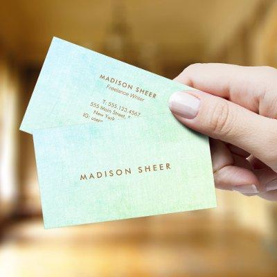 Modern Aqua Green Ombre Gradient Linen