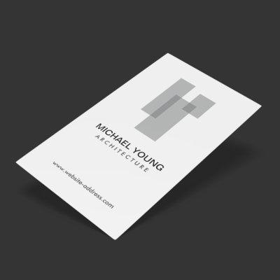 Modern Architectural Blocks Logo Gray/White