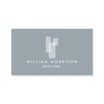 Modern Architectural Blocks Logo II White/Slate