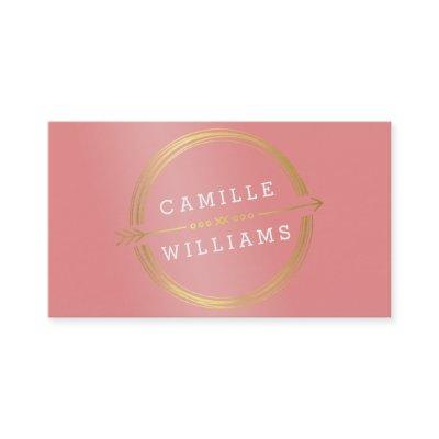 MODERN ARROW gold foil rustic hand drawn coral