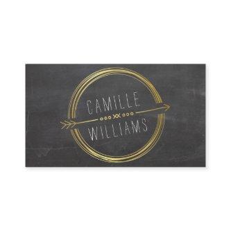 MODERN ARROW LOGO gold foil rustic hand drawn