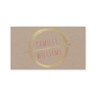MODERN ARROW LOGO gold foil rustic hand drawn