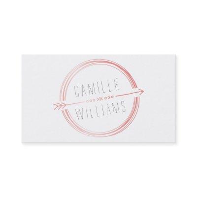 MODERN ARROW LOGO tribal rustic hand drawn coral