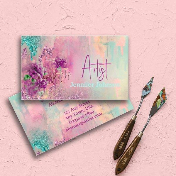 Modern Art Abstract  Paint Watercolor Artist