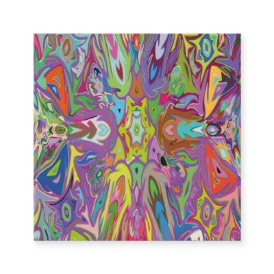 Modern Art Deco Multi-color For clothes and decor Square